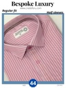 pink red striped formal shirt