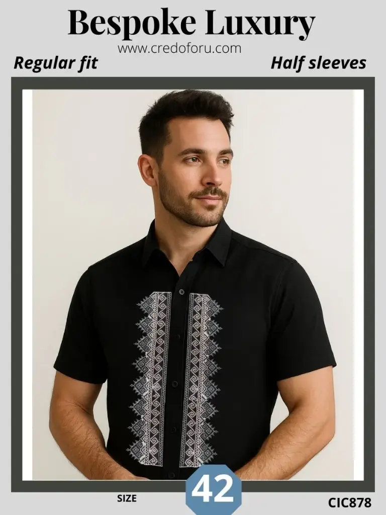 Black Kasuti embroidery Shirt(878)