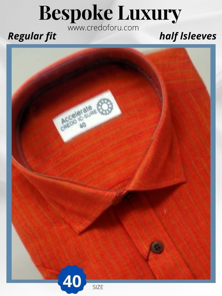 [red-ochre-yellow-half-sleeve-formal-shirt-red-1] Red ochre yellow half sleeve formal shirt