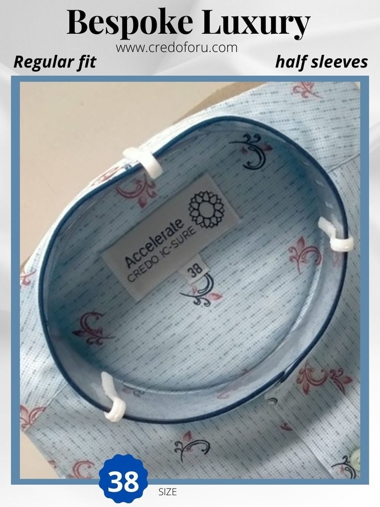 light sky printed half sleeve shirt