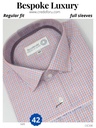 Blue checked pink colour full sleeves shirt