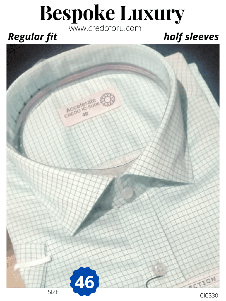 Black checked half sleeves formal shirt