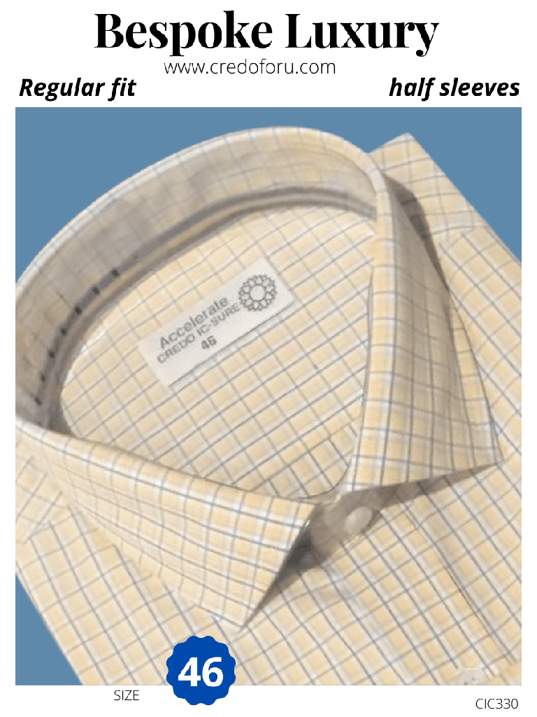 Blue checked half sleeves formal shirt