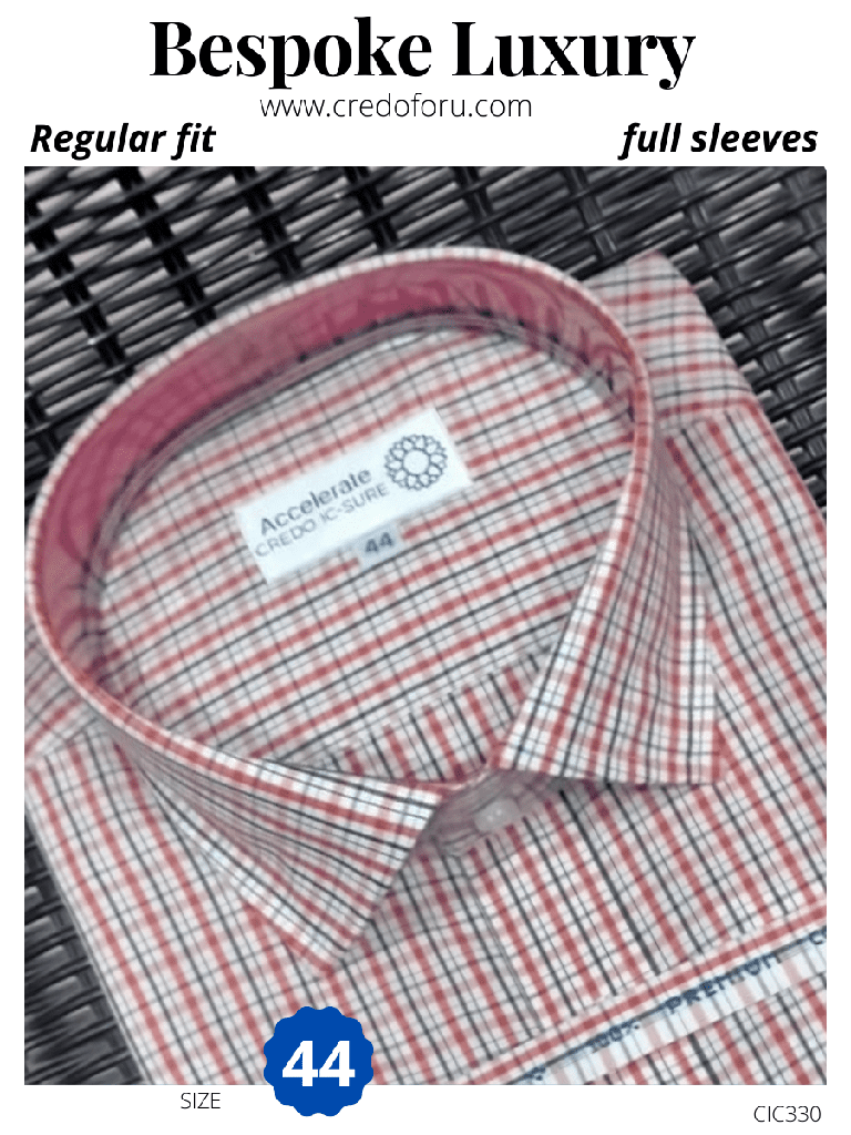 [red-black-checked-full-sleeves-formal-shirt-44-1] Red black checked full sleeves formal shirt