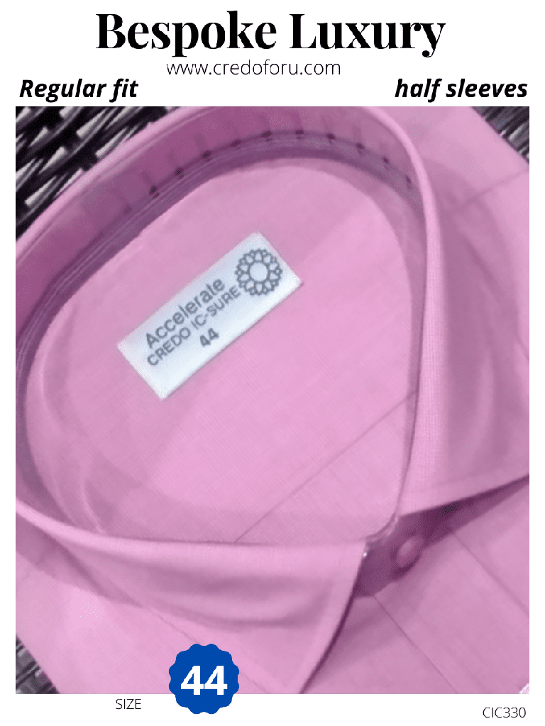 Men deep pink half sleeve formal shirt