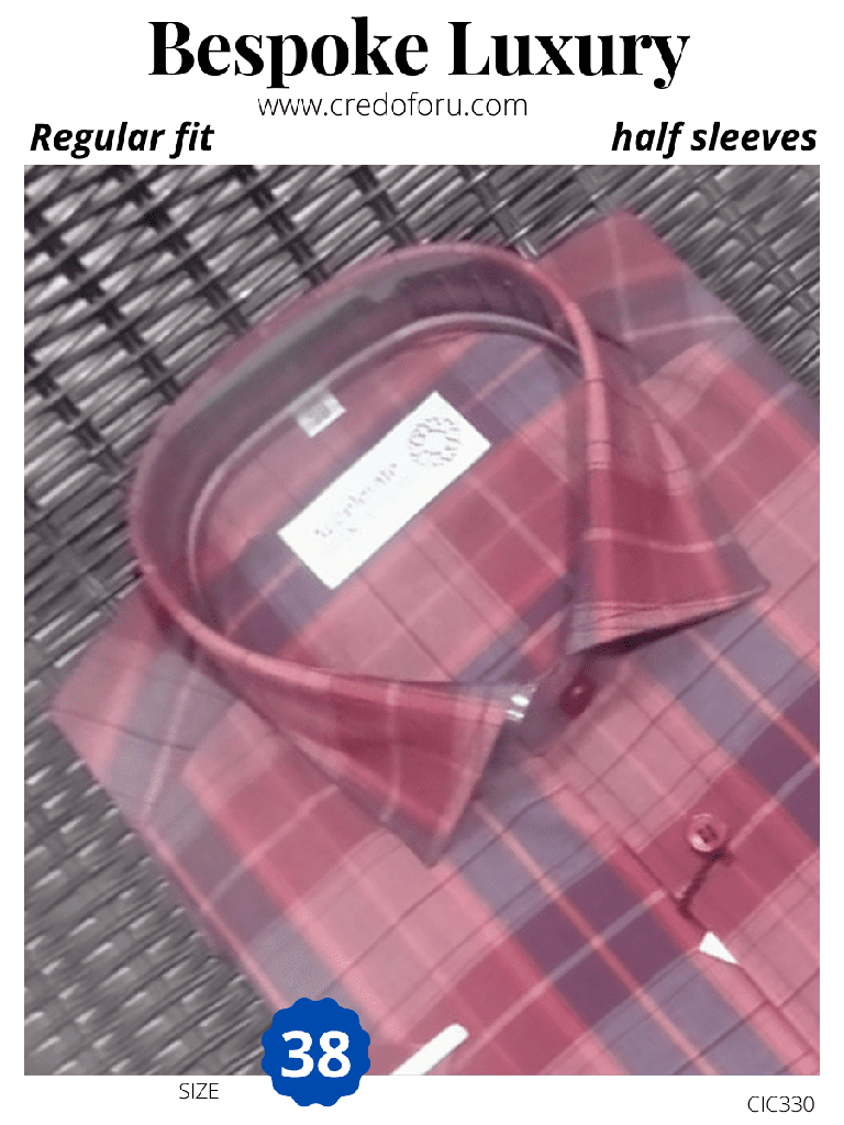 [men-red-and-black-big-checked-half-sleeves-formal-shirt-38-38-1] Men red and black big checked half sleeves formal shirt