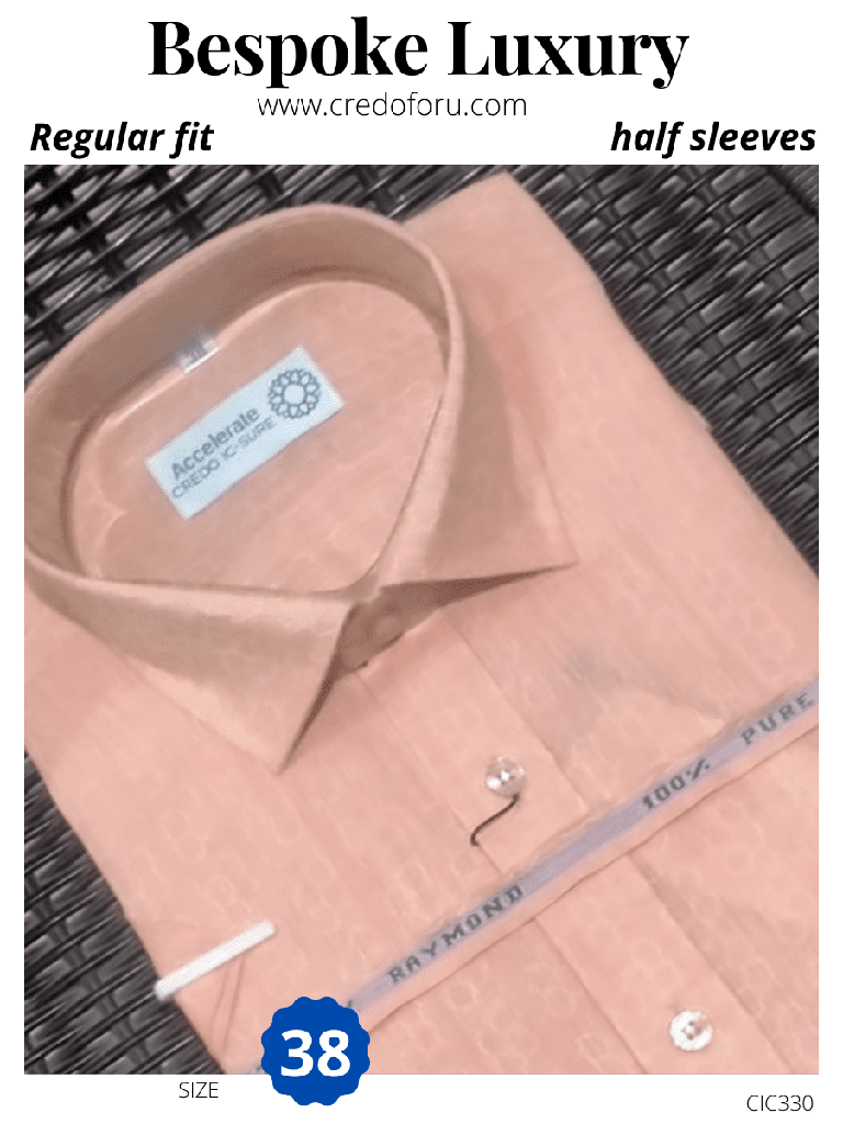 Orange colour half sleeves formal shirt