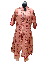 Peach Color Ethnic Printed Kurti-