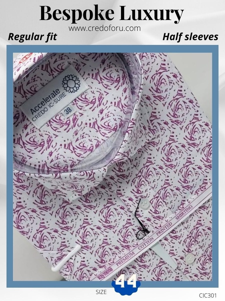 men printed half sleeves shirt