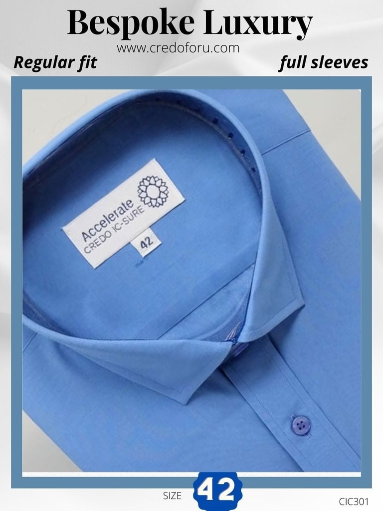 Men blue color full sleeves formal shirt