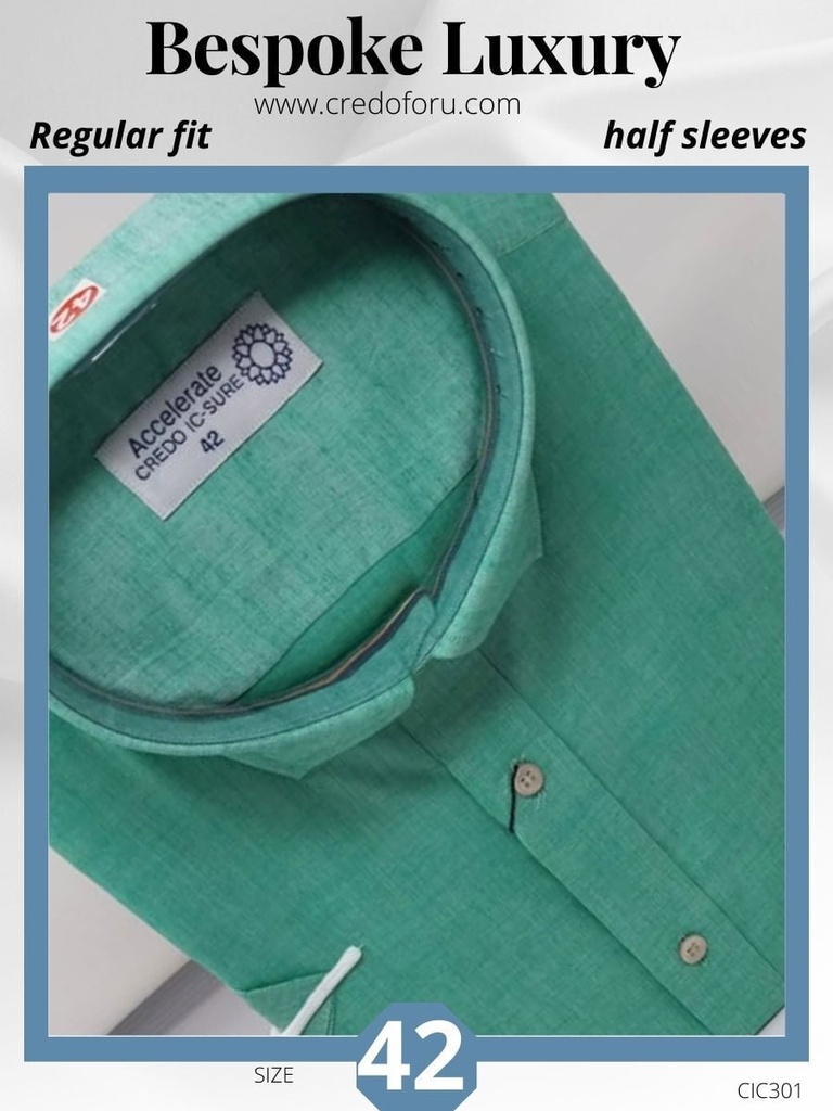 [men-light-green-half-sleeves-formal-shirt-301-darkseagreen-1] men light green half sleeves formal shirt (301)
