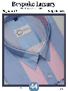 Pink and light blue color block half sleeve shirt (868)