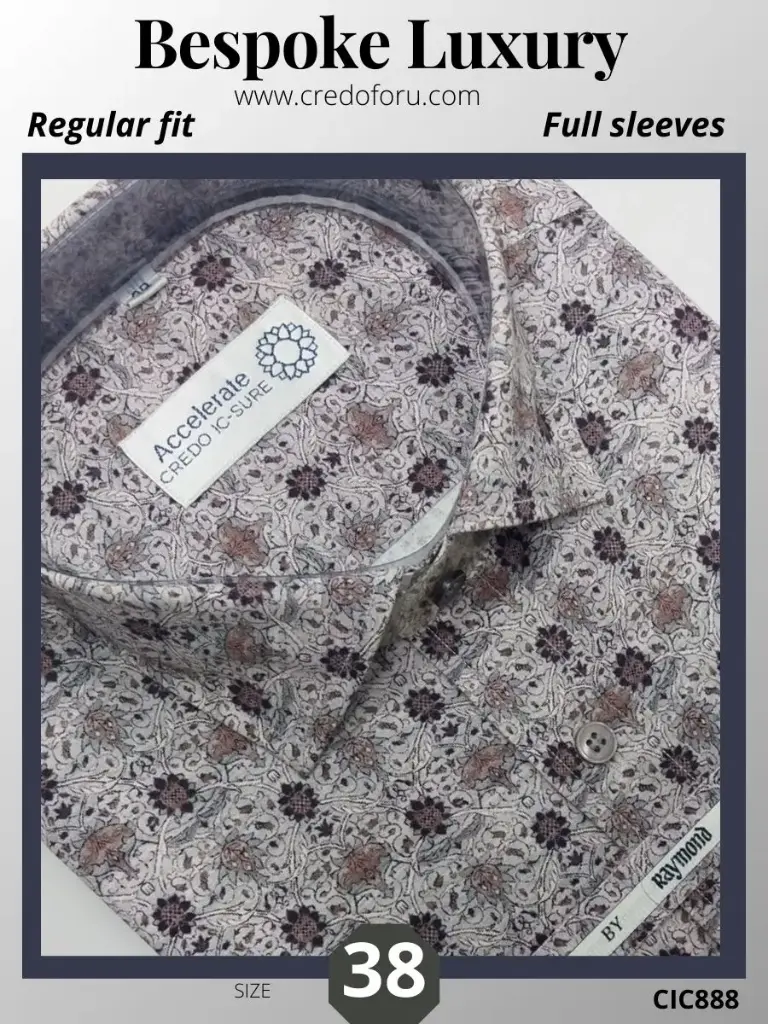 Maroon Jacquard Printed Mens Shirt (888)
