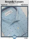 Blue Checks On White Mens Shirt (889)