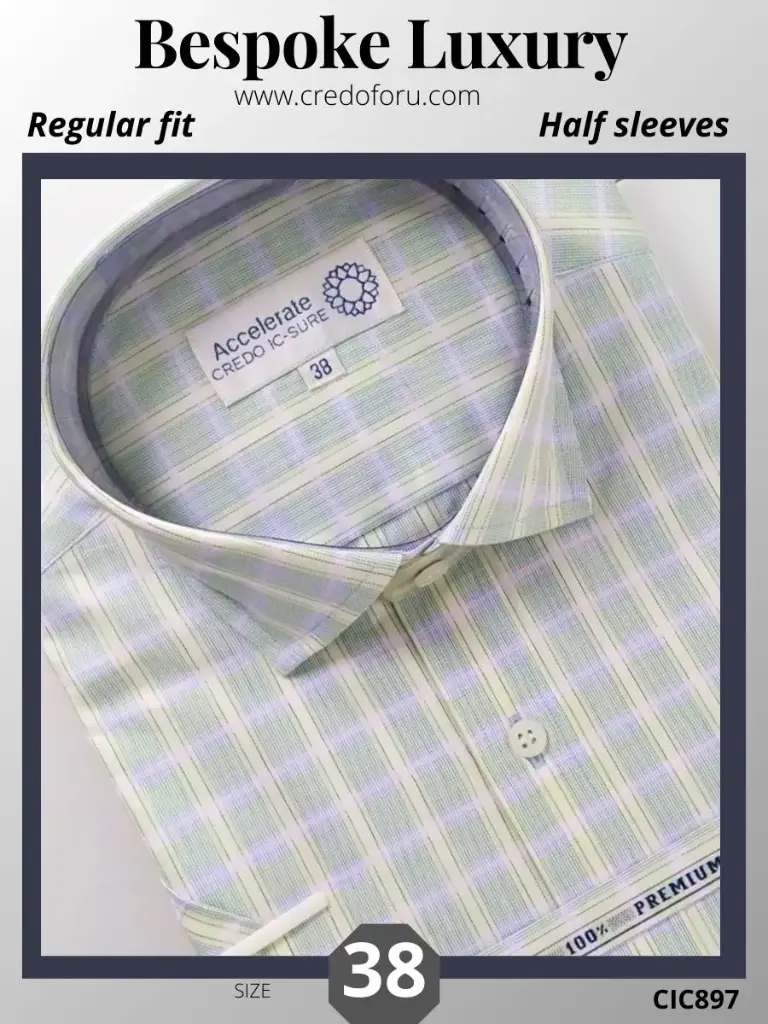 Lime Green Checks Mens Shirt(897)