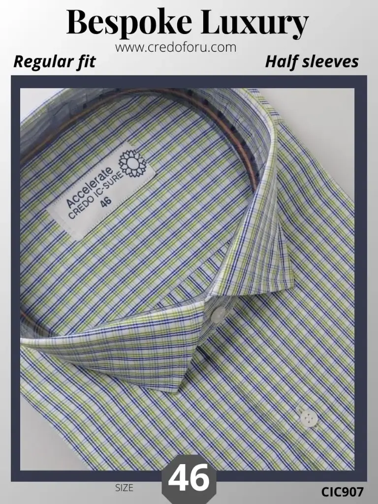  Green and Blue Checks Mens Shirt(907)