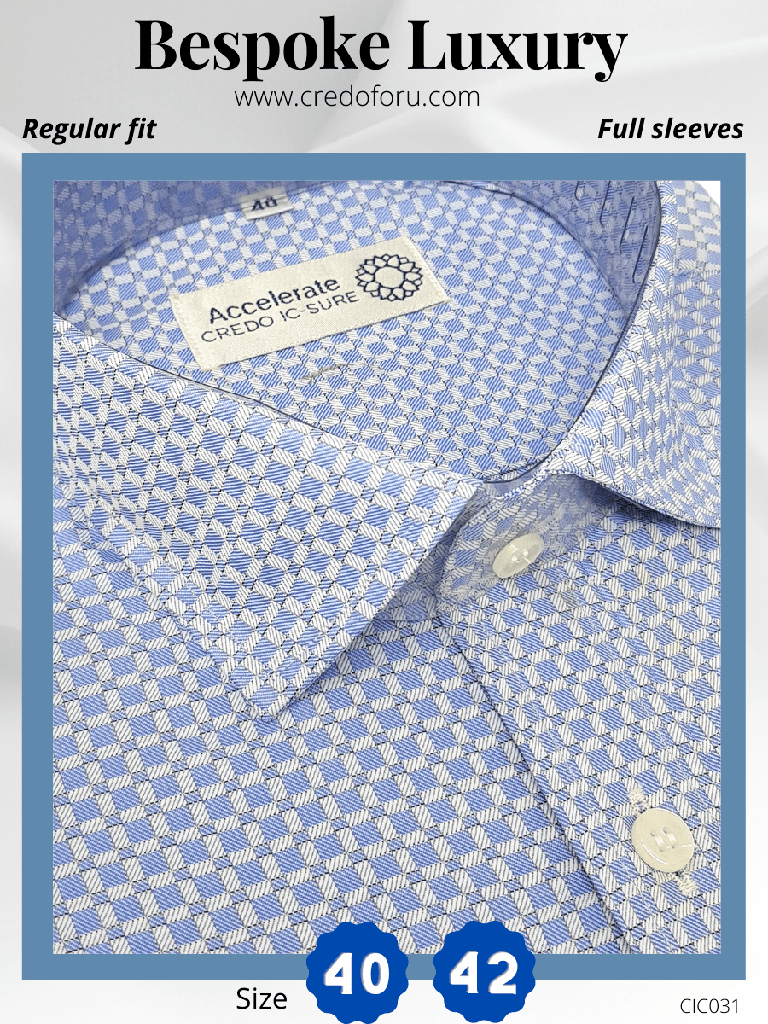 [blue-white-check-formal-shirt-42] Blue & White Check Formal Shirt(31)