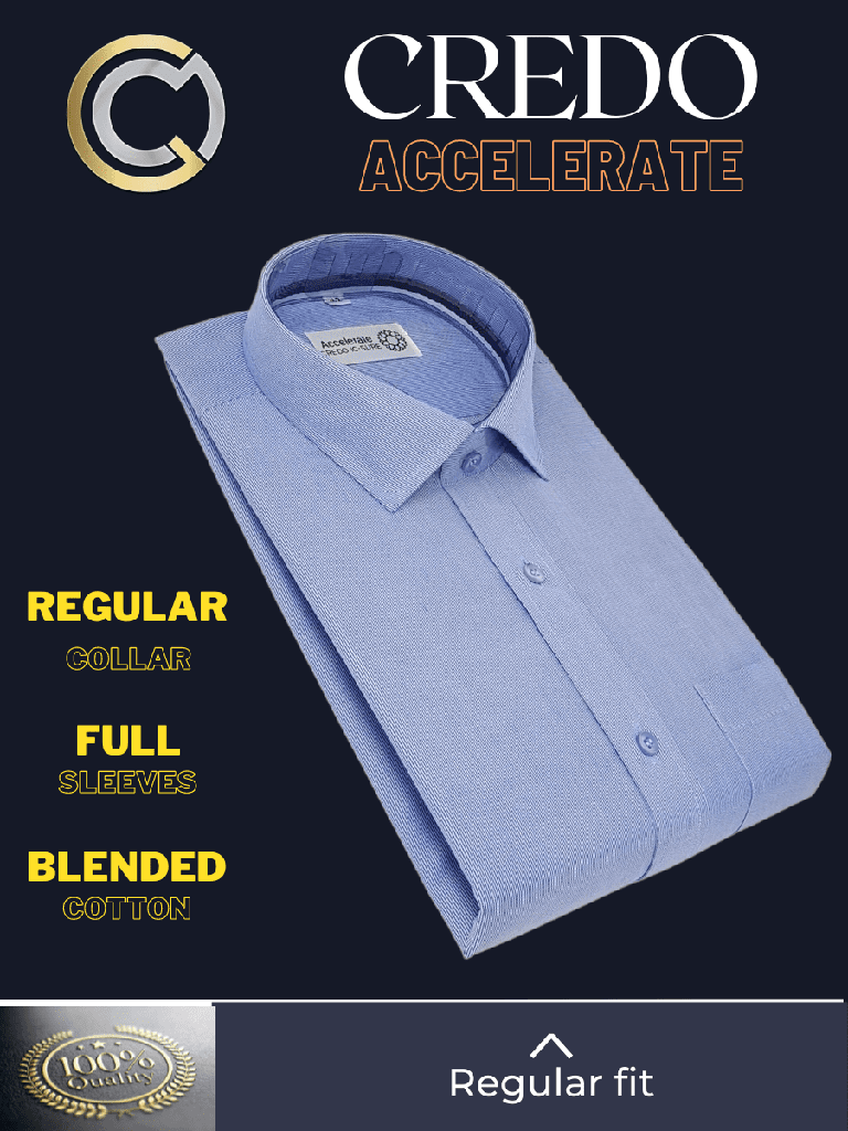 White, Blue Stripe Formal Shirt(037)