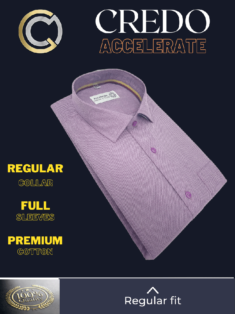 Mauve Regular Fit Formal Shirt