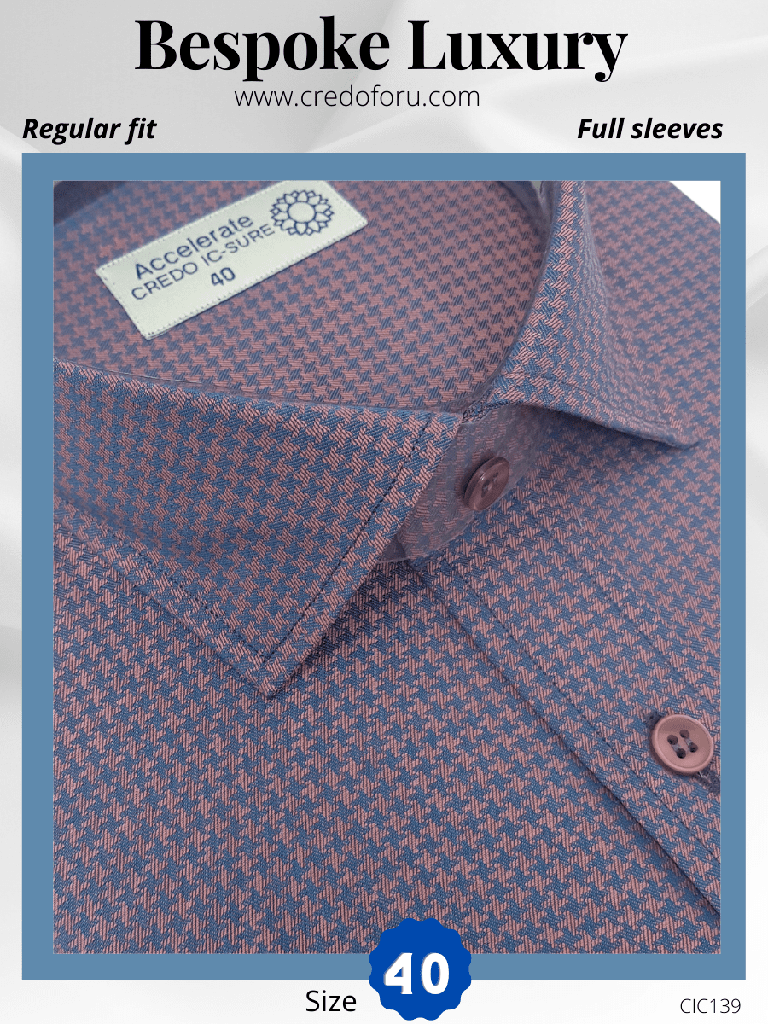 [raymond-fabric-peach-texture-formal-shirt-44] Raymond Fabric Peach Texture Formal Shirt