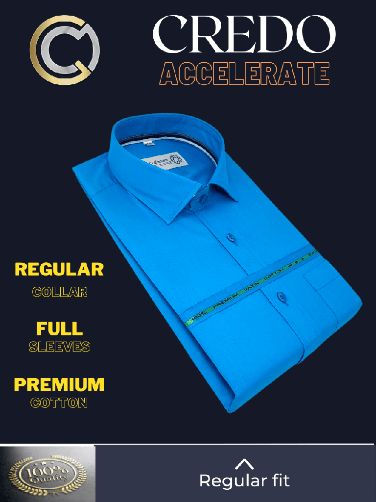 Italian Fabric Teal Green Formal Shirt(173)