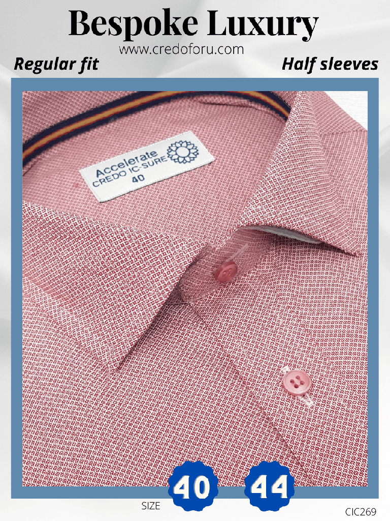 [raymond-fabric-pink-texture-formal-shirt-2-44] Raymond Fabric Pink Texture Regular Fit Formal Shirt