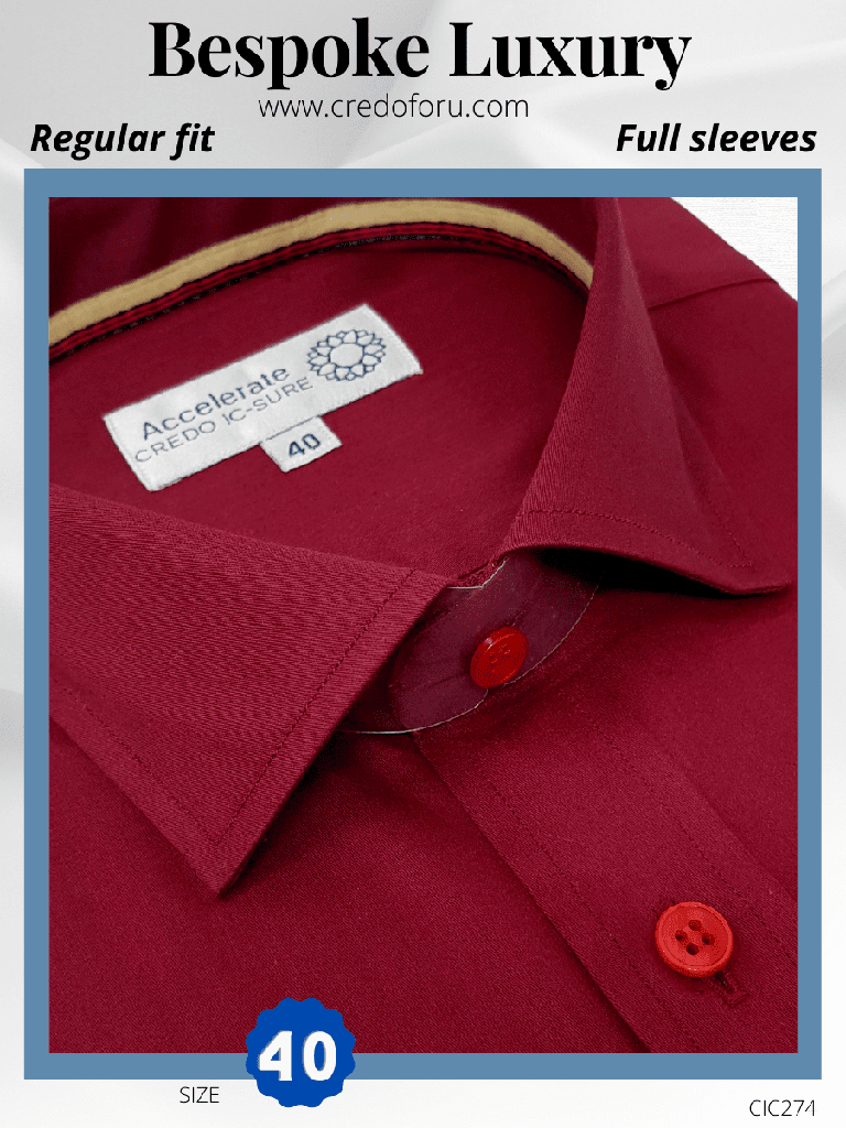 [maroon-formal-shirt-40] Maroon Formal Shirt