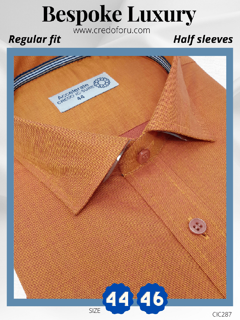 [arvind-fabric-orange-texture-formal-shirt-46] Arvind Fabric Orange Texture Formal Shirt(287)