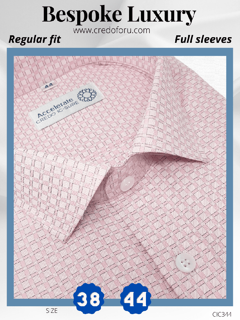 Pink Check Formal Shirt
