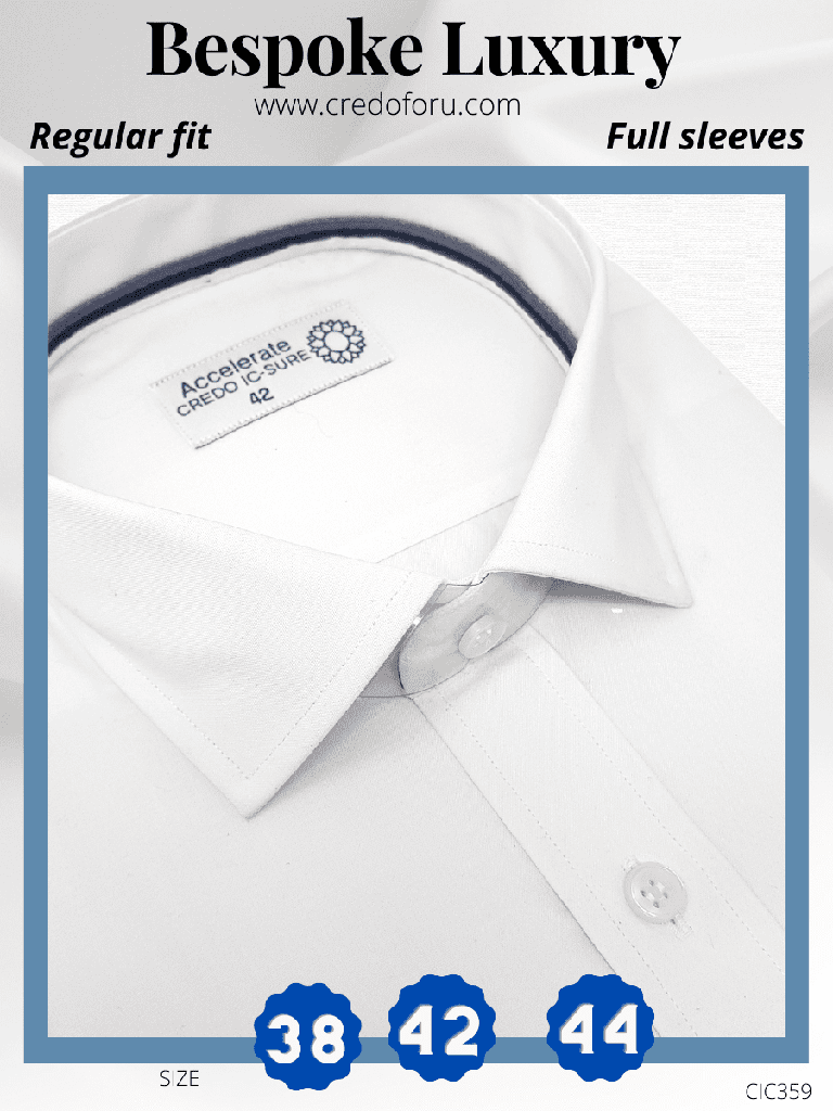 Mafatlal Fabric White Formal Shirt