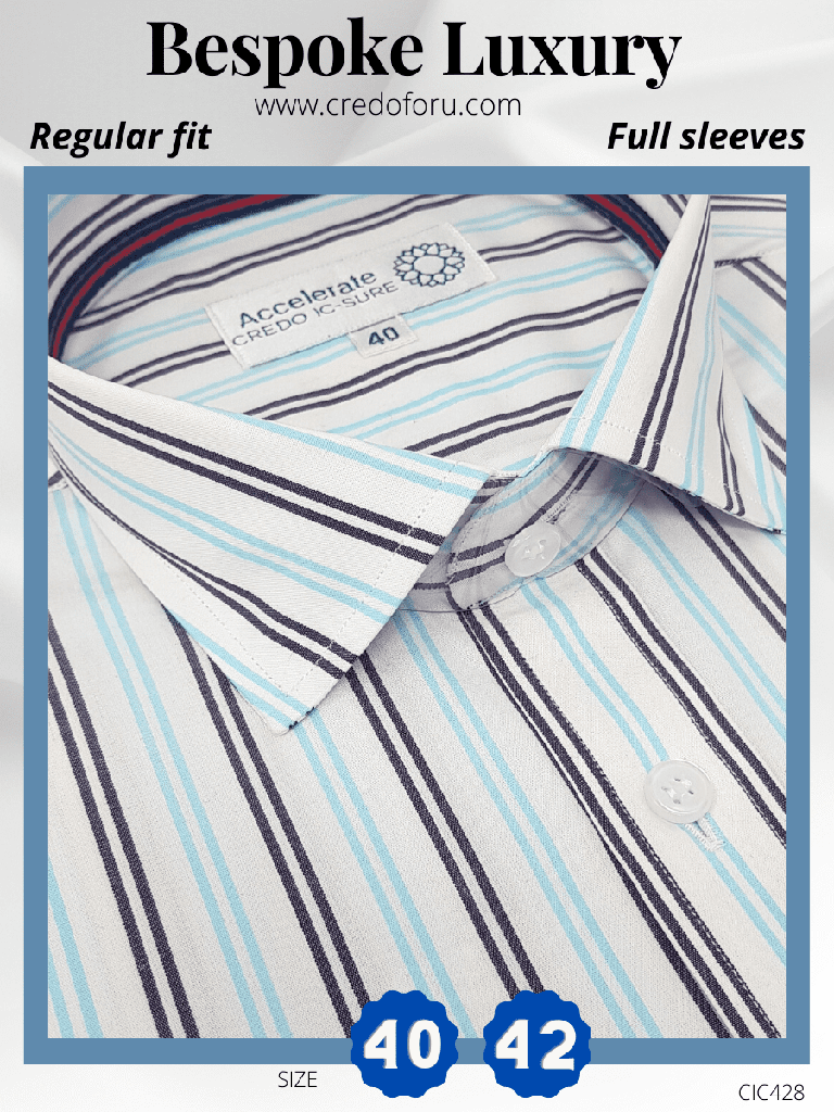 [multi-colour-stripe-formal-shirt-42] Multi Colour Stripe Formal Shirt