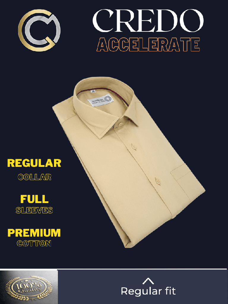 Light Beige Full Sleeve Formal Shirt(527)