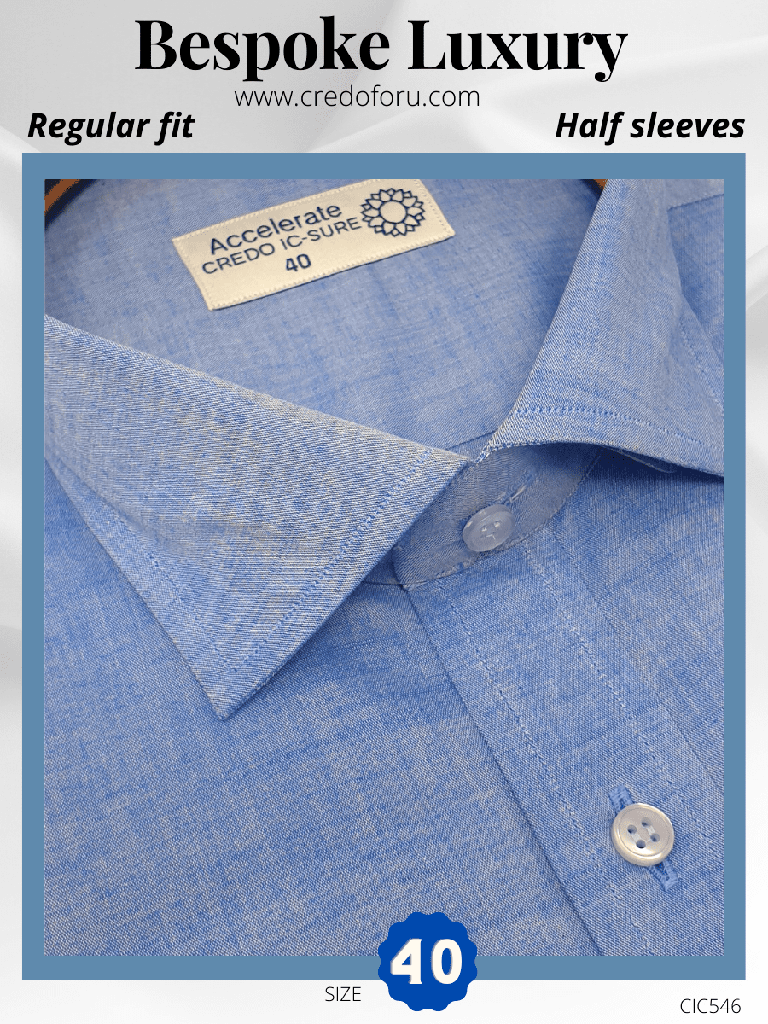 Sky Blue Texture Formal Shirt(546)
