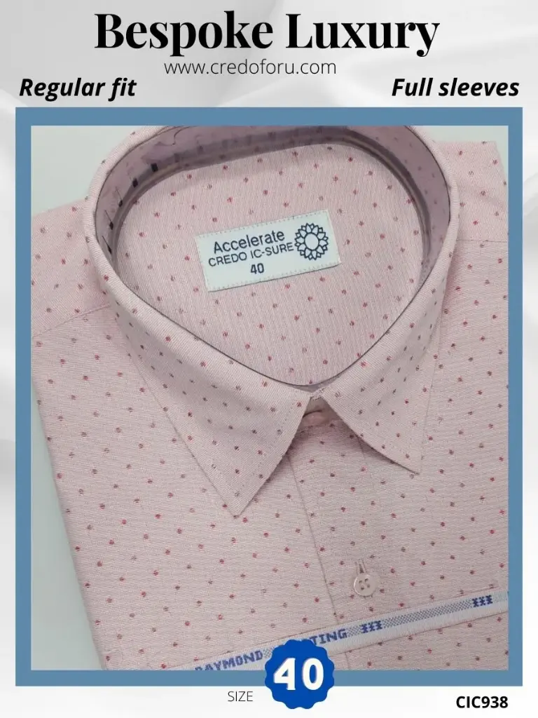 Pink Polka Dots Printed Mens Shirt(938)