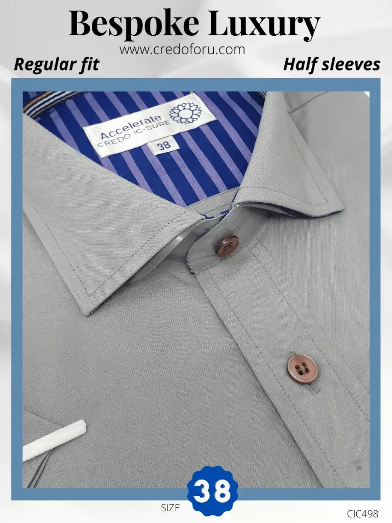 Solid Grey Formal Shirt