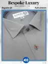 Solid Grey Men formal Shirt(599)