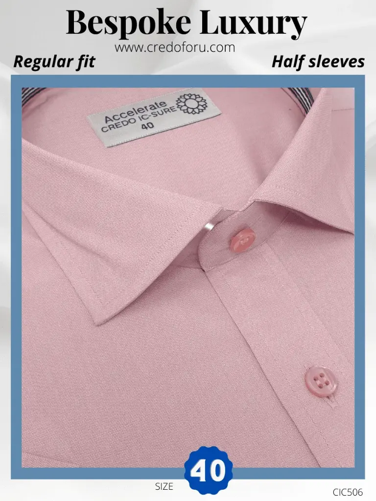 Light Pink Half Sleeve Formal Shirt(506)