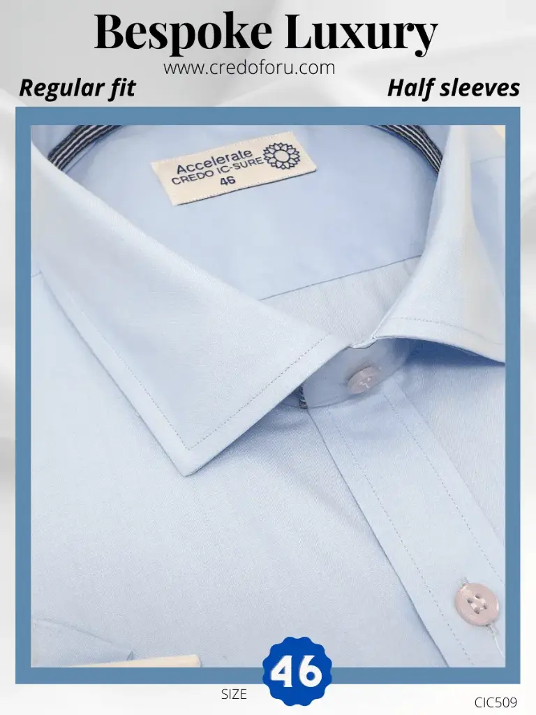 Raymond Fabric Light Blue Half Shirt(509)