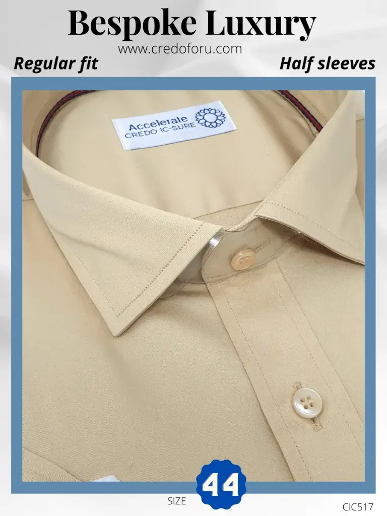 Beige Half Sleeve Shirt(517)