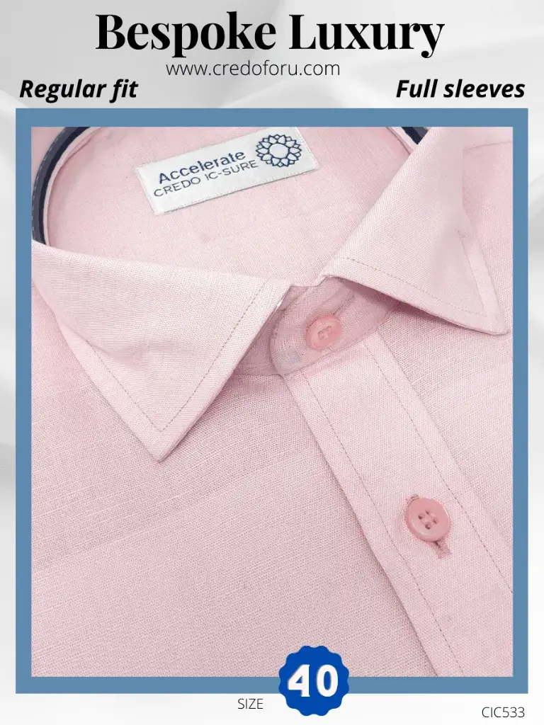 Pink Texture Full Sleeve Formal Shirt(533)
