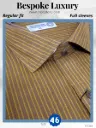 Credo Imported Yellow Stripe On Brown full Sleeve Shirt(662)