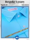 Italian Fabric Turquoise Blue Full Sleeve Shirt(664)