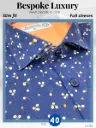 Credo Imported Blue Printed And Peach Full Sleeve Shirt(668)