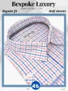 Raymond Fabric Blue Pink Check Half Sleeve Shirt(687)