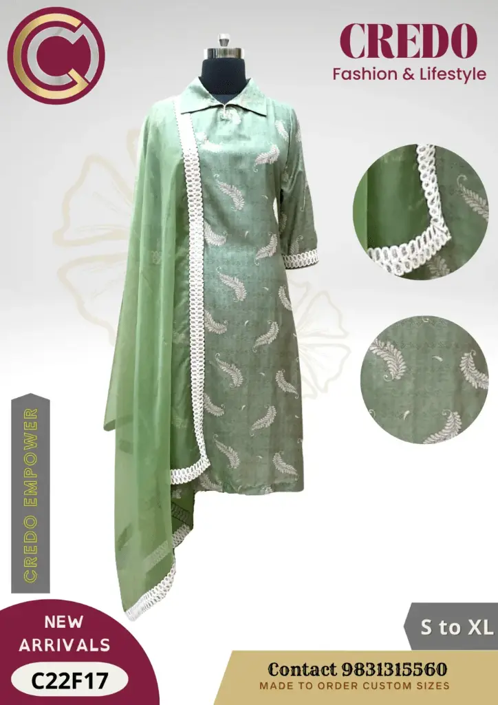 Green Kurtis With Dupatta Set