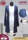 Dress with blue sequins jacket