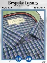 Arvind Fabric Pink Check on Blue Formal Shirt