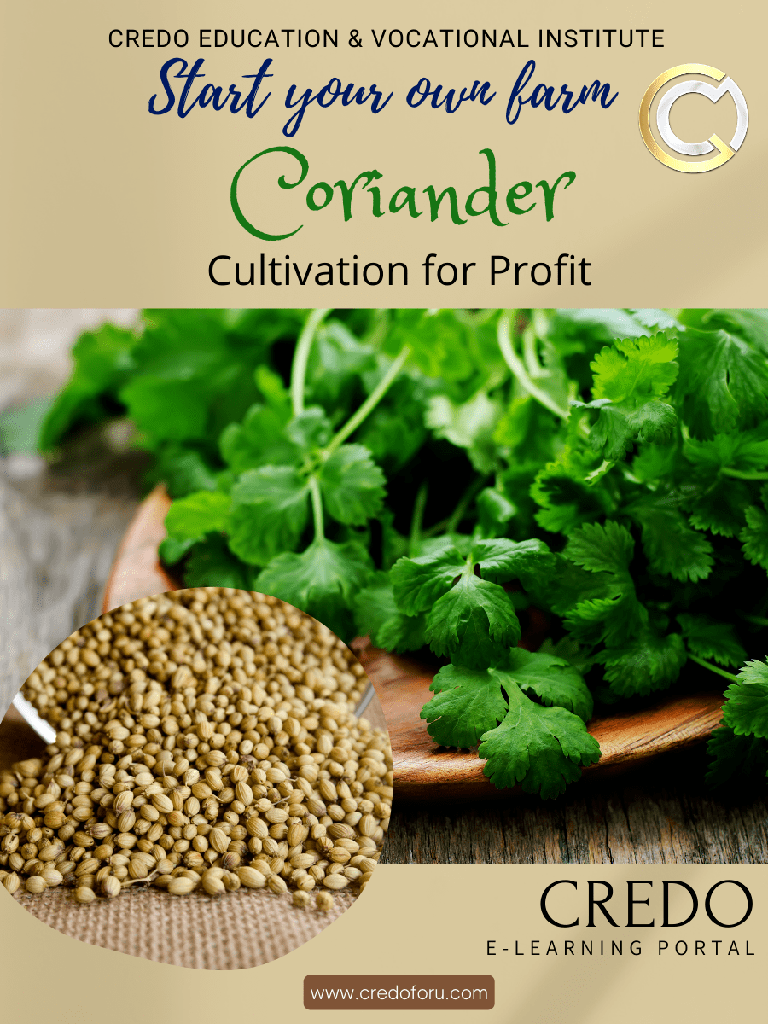 [coriander-cultivation] CORIANDER CULTIVATION