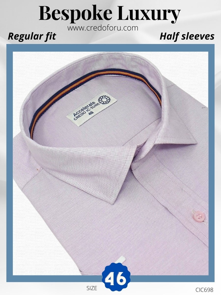 [credo-imported-light-purple-half-sleeve-shirt-698-a] CREDO Imported light purple half Sleeve Shirt(698)A