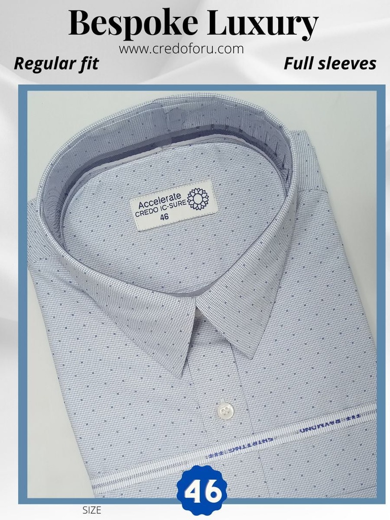 Blue and white printed checks full sleeve shirt 792